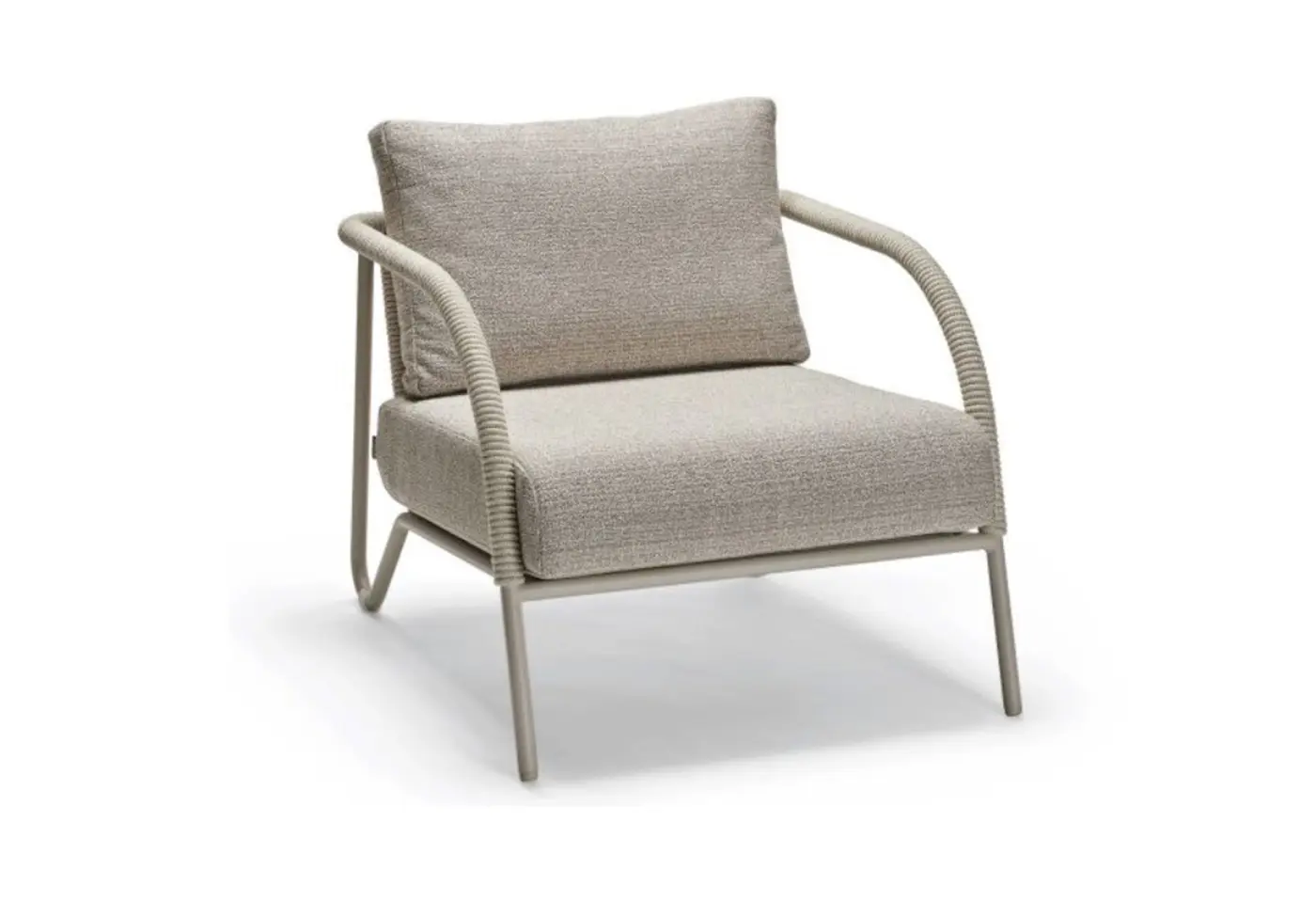 Lounge-Sessel Cai Mèlange greige von Stern 68% Polyacryl/32% Polyester Wetterfest ca. 92x76x78cm