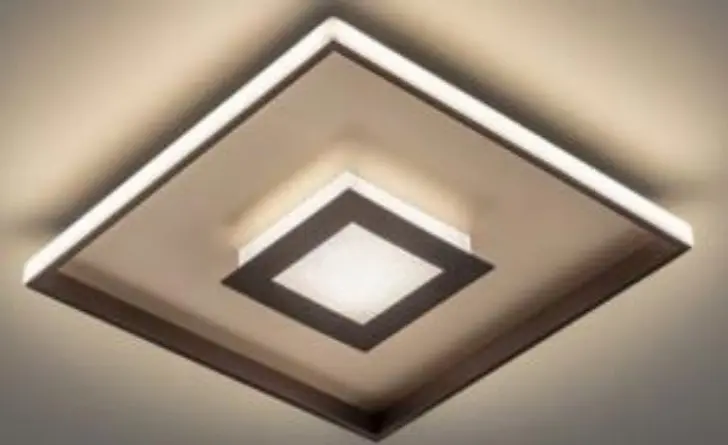 LED Deckenleuchte 14776.. Gold matt ca. 40x40cm