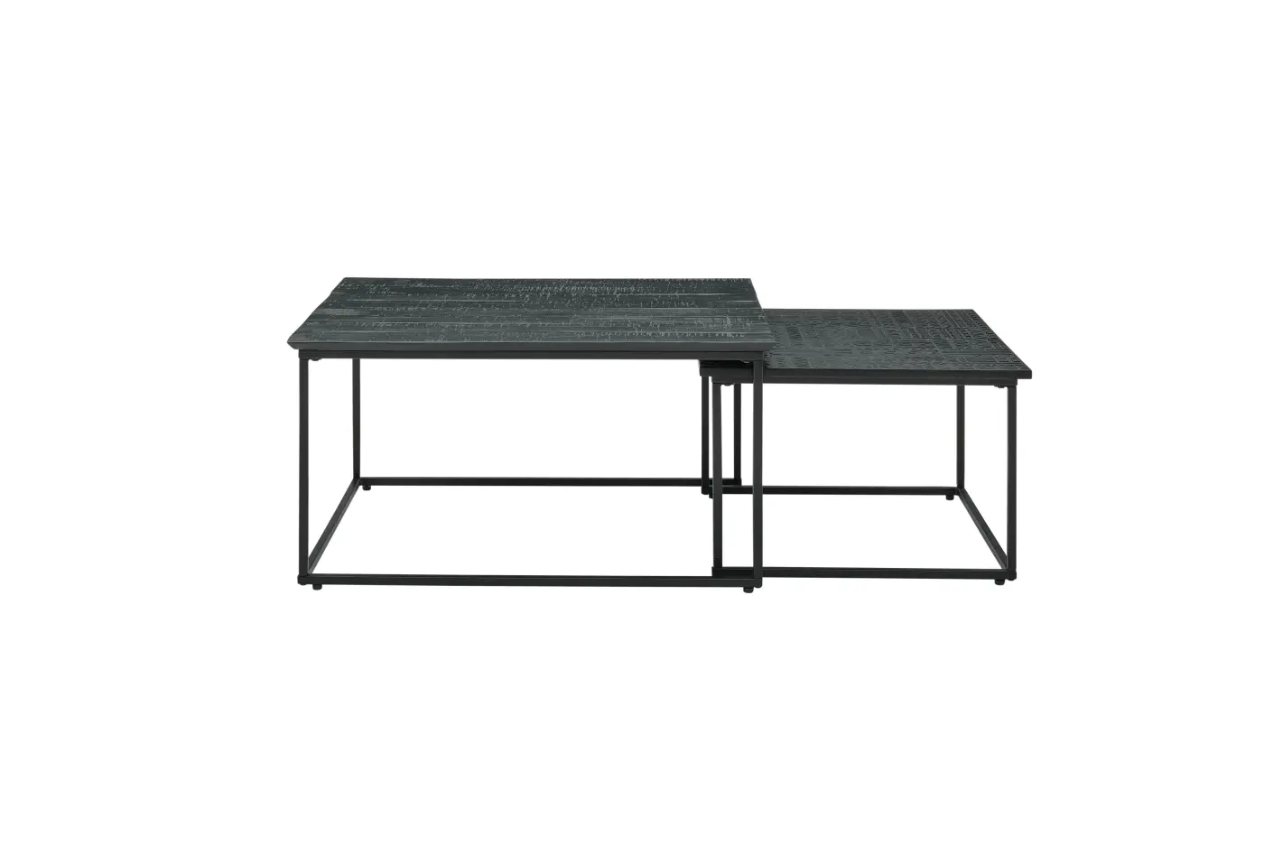 Couchtisch Roomio No. 2001 von Roomio Platte Mango massiv, schwarz gebeizt und lackiert