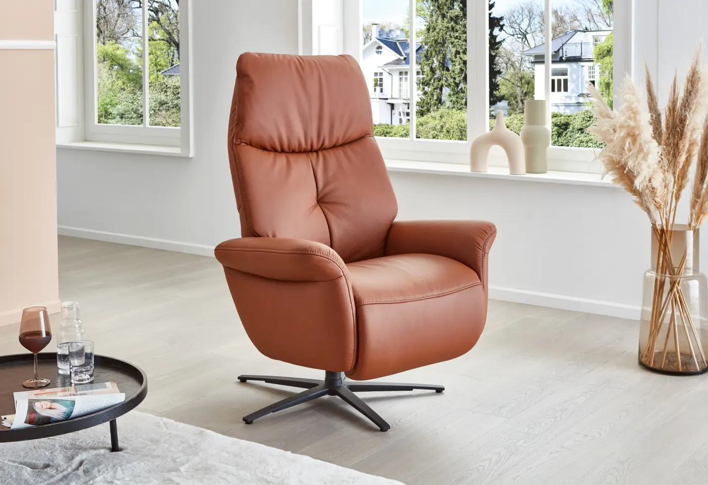 Relaxsessel 25275.80 Leder Longlife Nuss