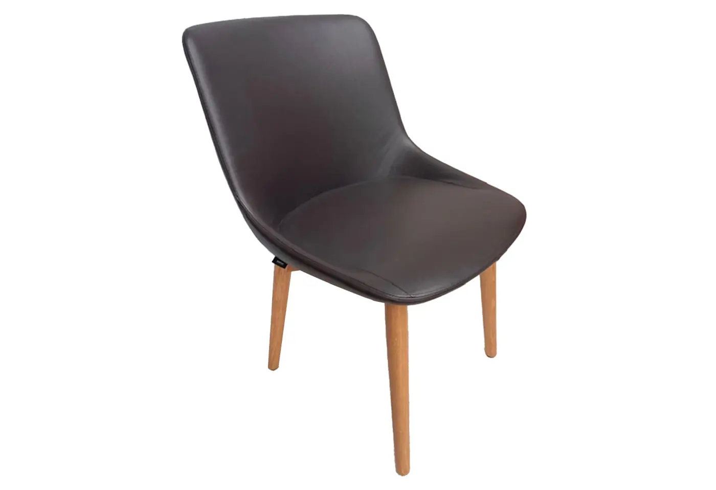 Stuhl Bavero von Seetal Leder "mocca" ca. 52x82x57cm
