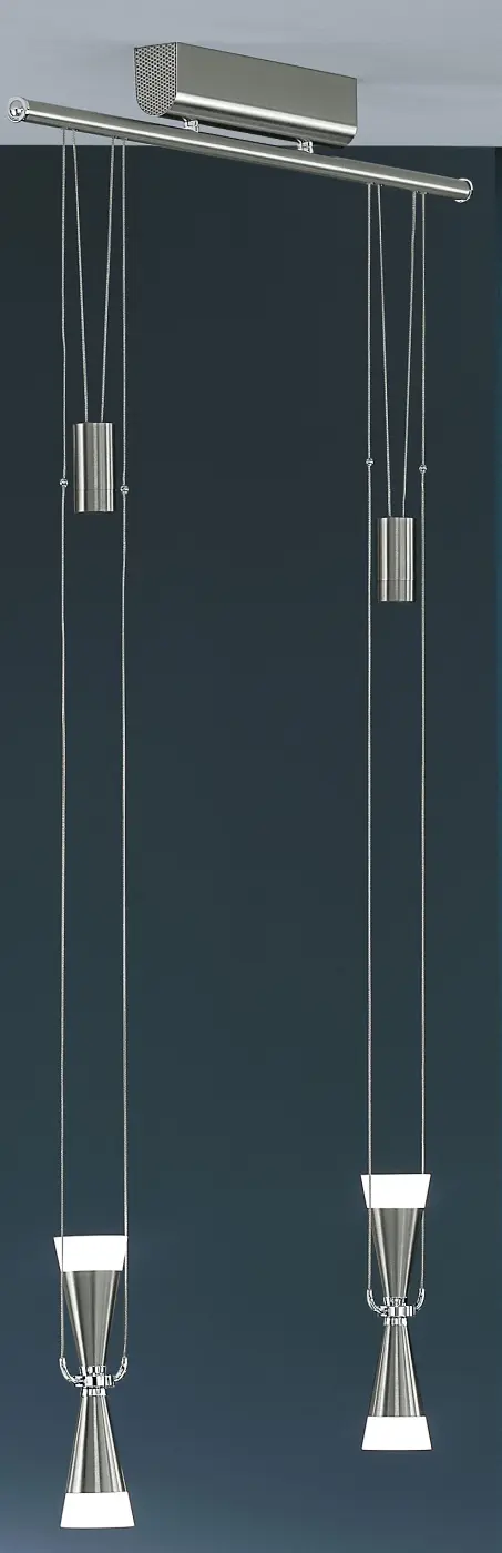 Pendelleuchte 17450070.. Opal weiss, Nickel matt Glas