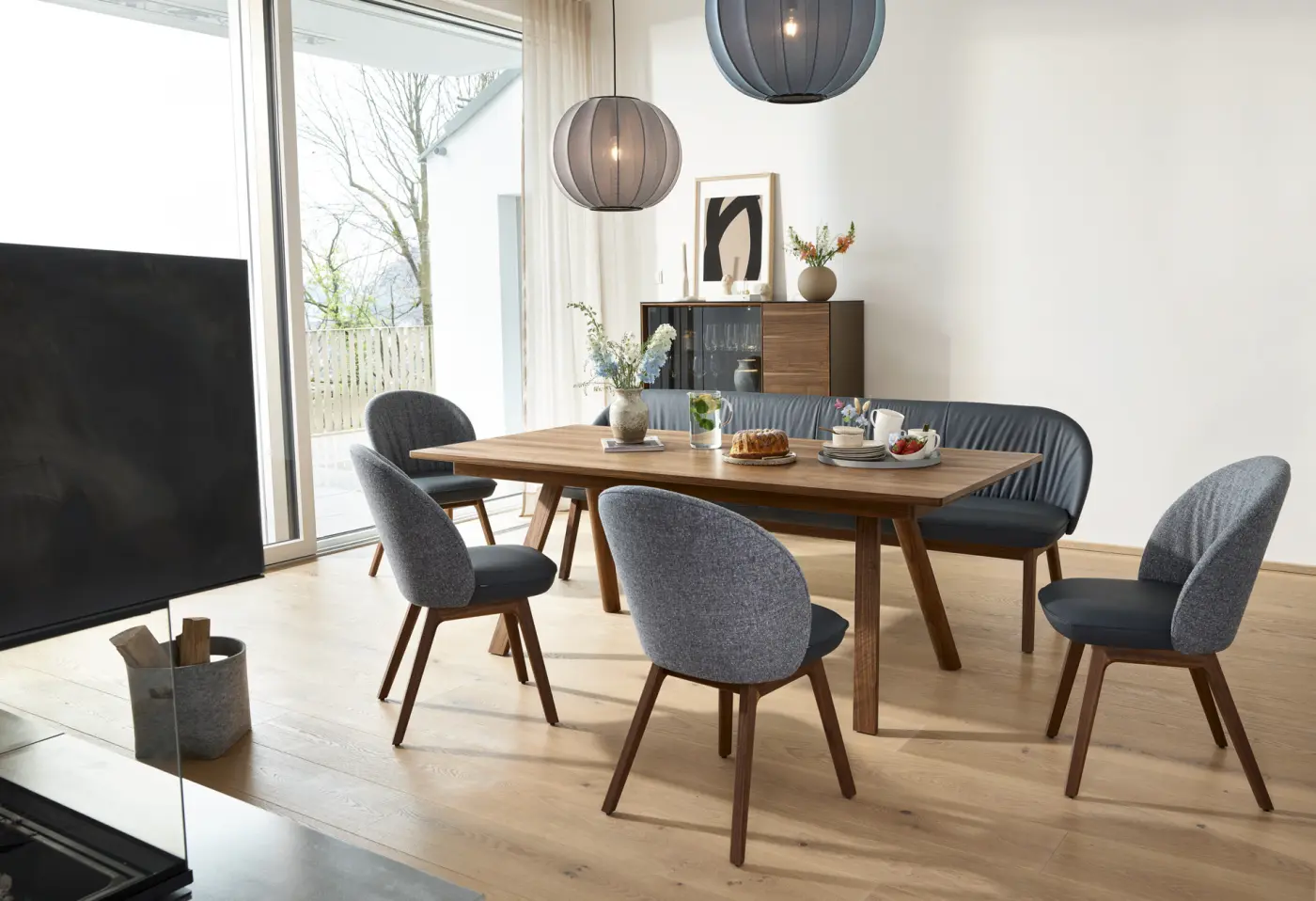 Polsterbank Flor Olive von Team 7 Leder ca. 230x84x61cm