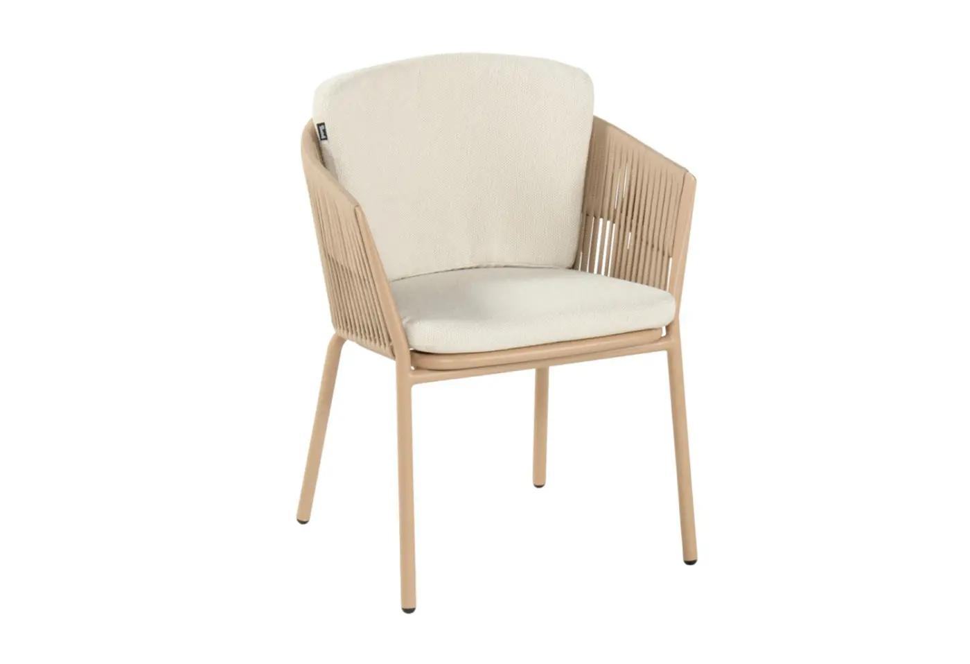 Stuhl Sevilla Cappuccino von Hartman Outdoor Kissen beige Rückenlehne Olefin rope