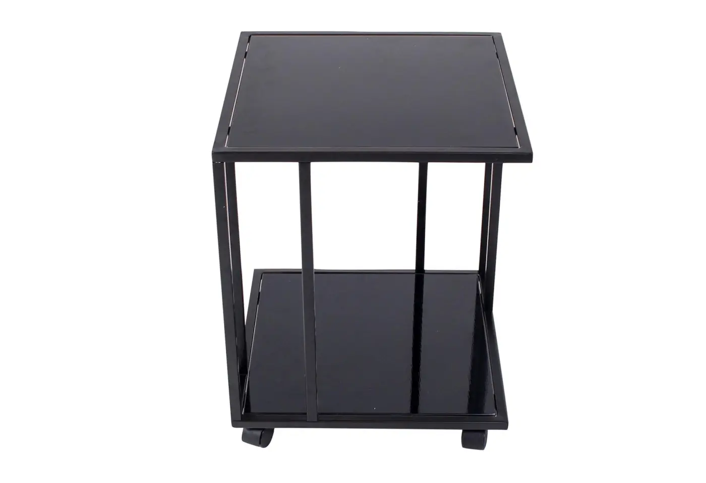 Beistelltisch 18470 schwarz lackiert Sicherheitsglas ca. 40x51x40cm