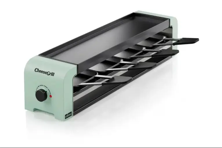 Cheese Grill 4er, mint green Mint Grillplatte : Aluguss antihaft-versiegelt ca. 53x11,6x11,8cm