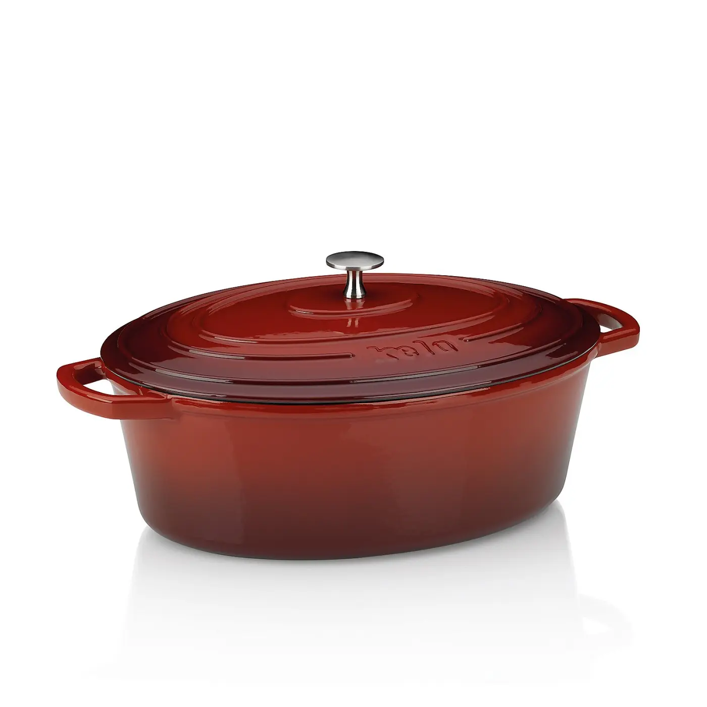 Gusseisen-Bräter/6l 11942 Rot von Kela Gusseisen ca. 33x26x12cm