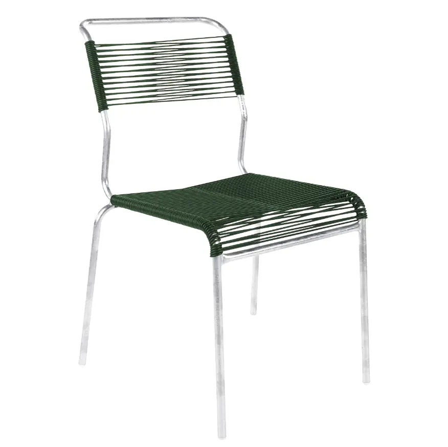 Spaghetti-Stuhl Säntis Tannengrün von Schaffner Kunststoff ca. 44x85x61cm