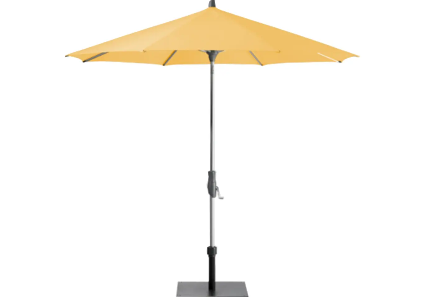 Sonnenschirm Alu-Twist Staw gelb von Glatz Stoffqualität 4, 8-tlg. ca. 300x265cm