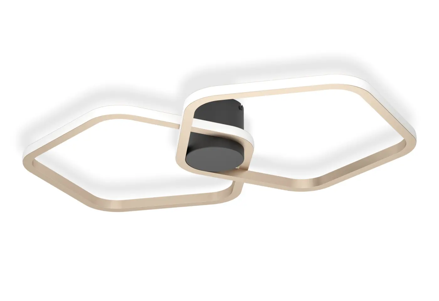 LED-Deckenleuchte 24483 bronce/schwarz Stahl ca. 68,5x43x10cm