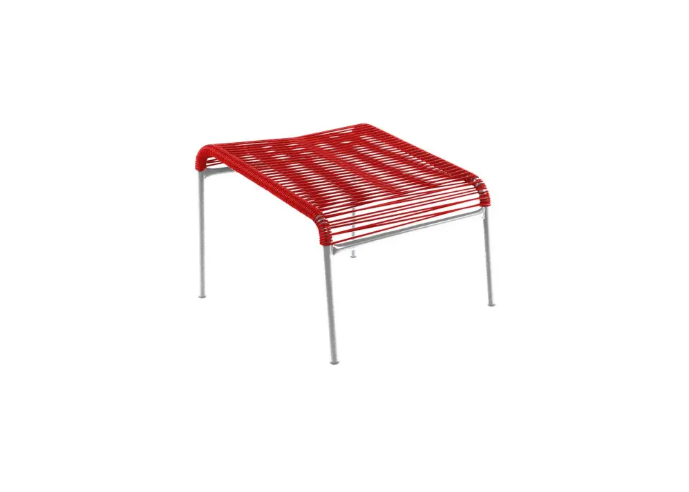 Spaghetti-Hocker Säntis Rot von Schaffner Kunststoff ca. 47x36x47cm