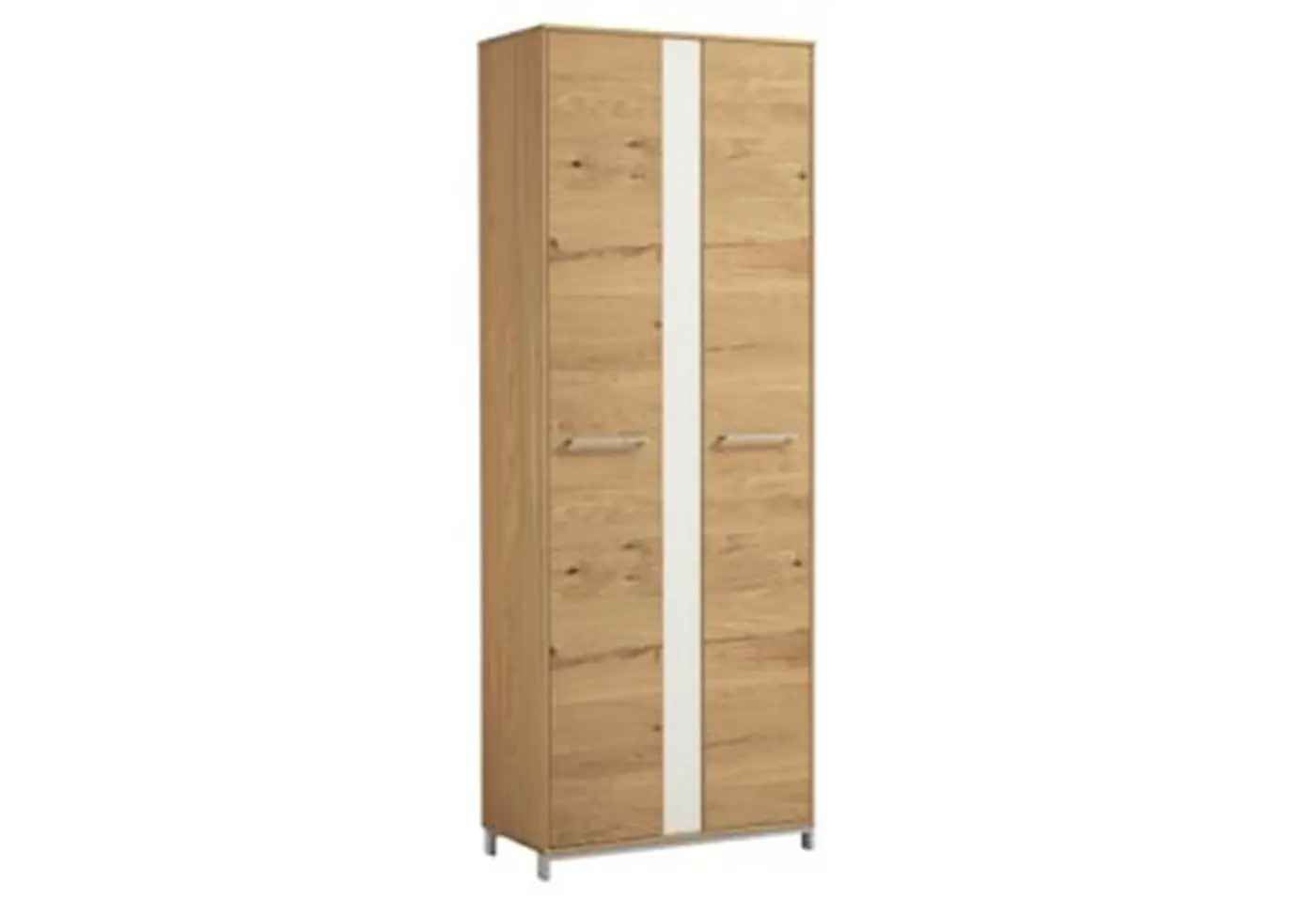 Dielenschrank Vellerat Eiche Mattglas ca. 72x195x37cm