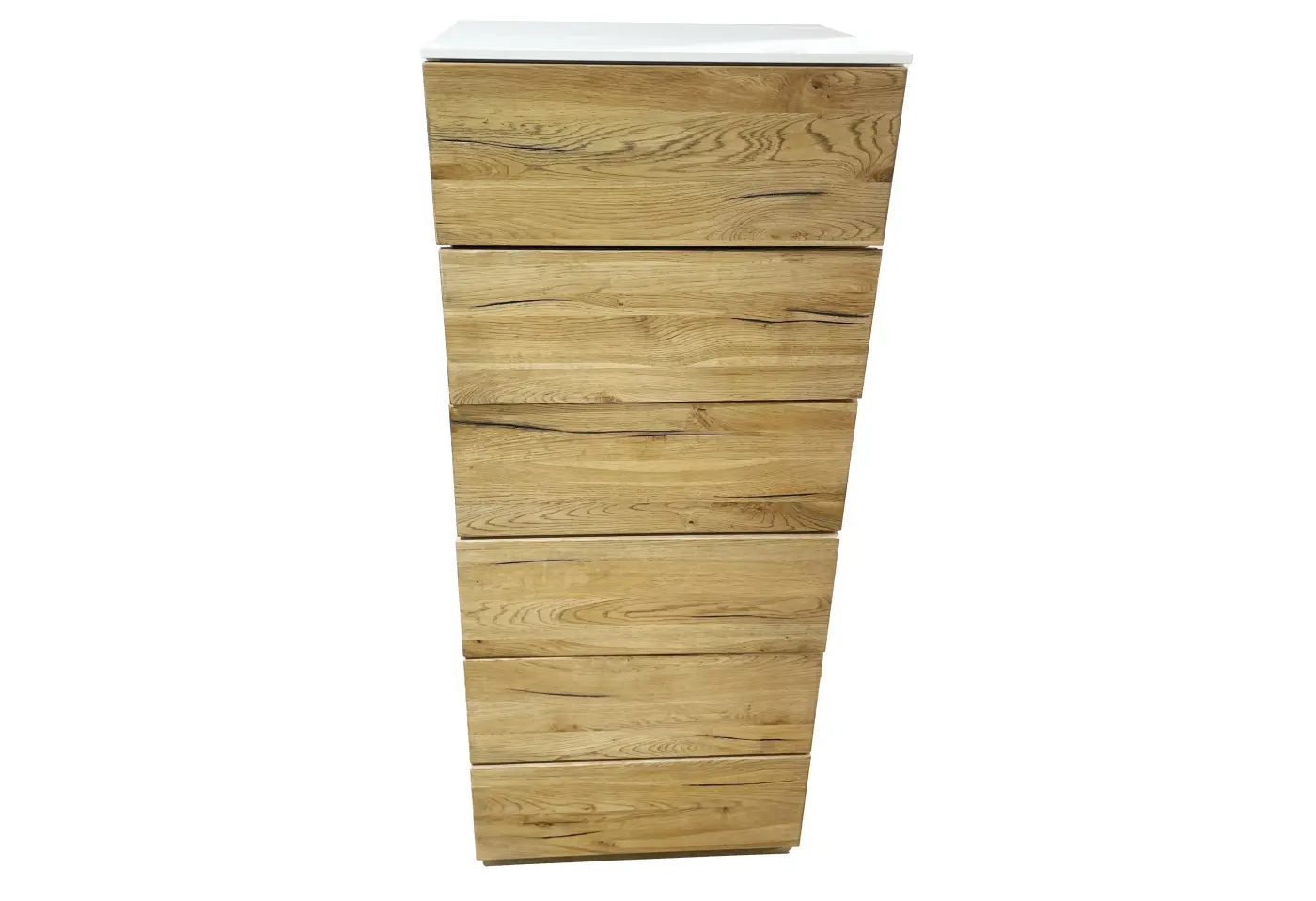 Kommode 6934.1 weiss Sumpfeiche massiv, dekor ca. 49,5x118cm