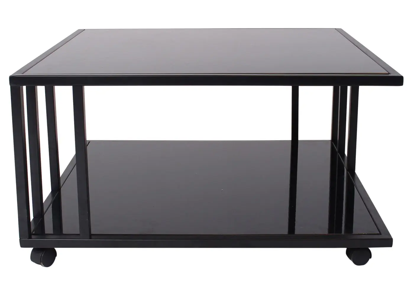 Couchtisch 18471 schwarz lackiert Sicherheitsglas ca. 75x41x75cm