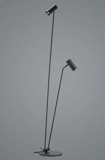 LED-Stehleuchte 20205.. Schwarz Aluminium ca. 28x180cm