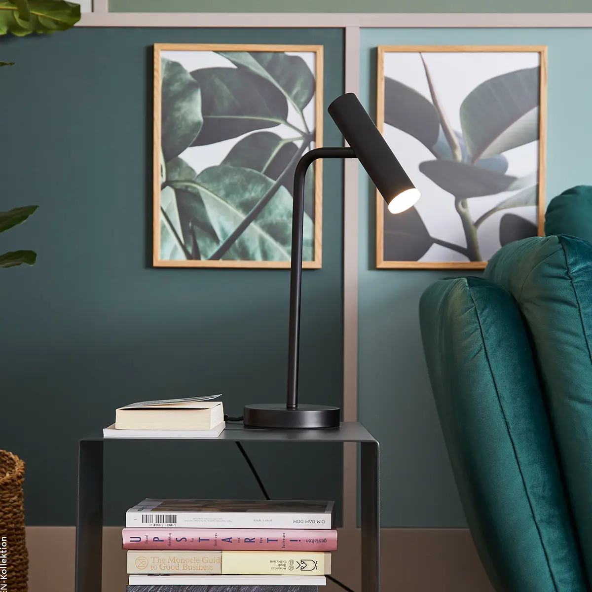 LED-Tischleuchte 850299 Schwarz matt von Schöner Wohnen Metall ca. 14x48cm