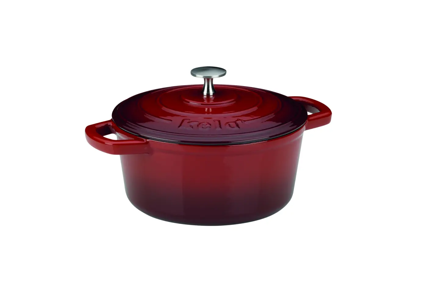 Gusseisen-Bräter/2.5L 11940 Rot von Kela Gusseisen ca. 21x10cm
