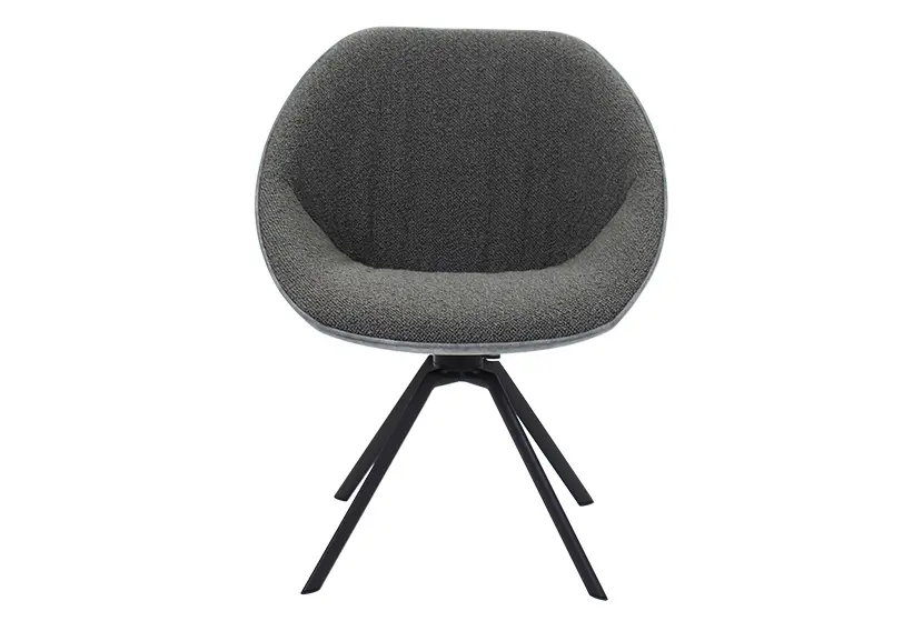 Stuhl 20935.. Innen / Aussen: Stoff "khaki" / Velours "hellgrün" ca. 66x85x67cm