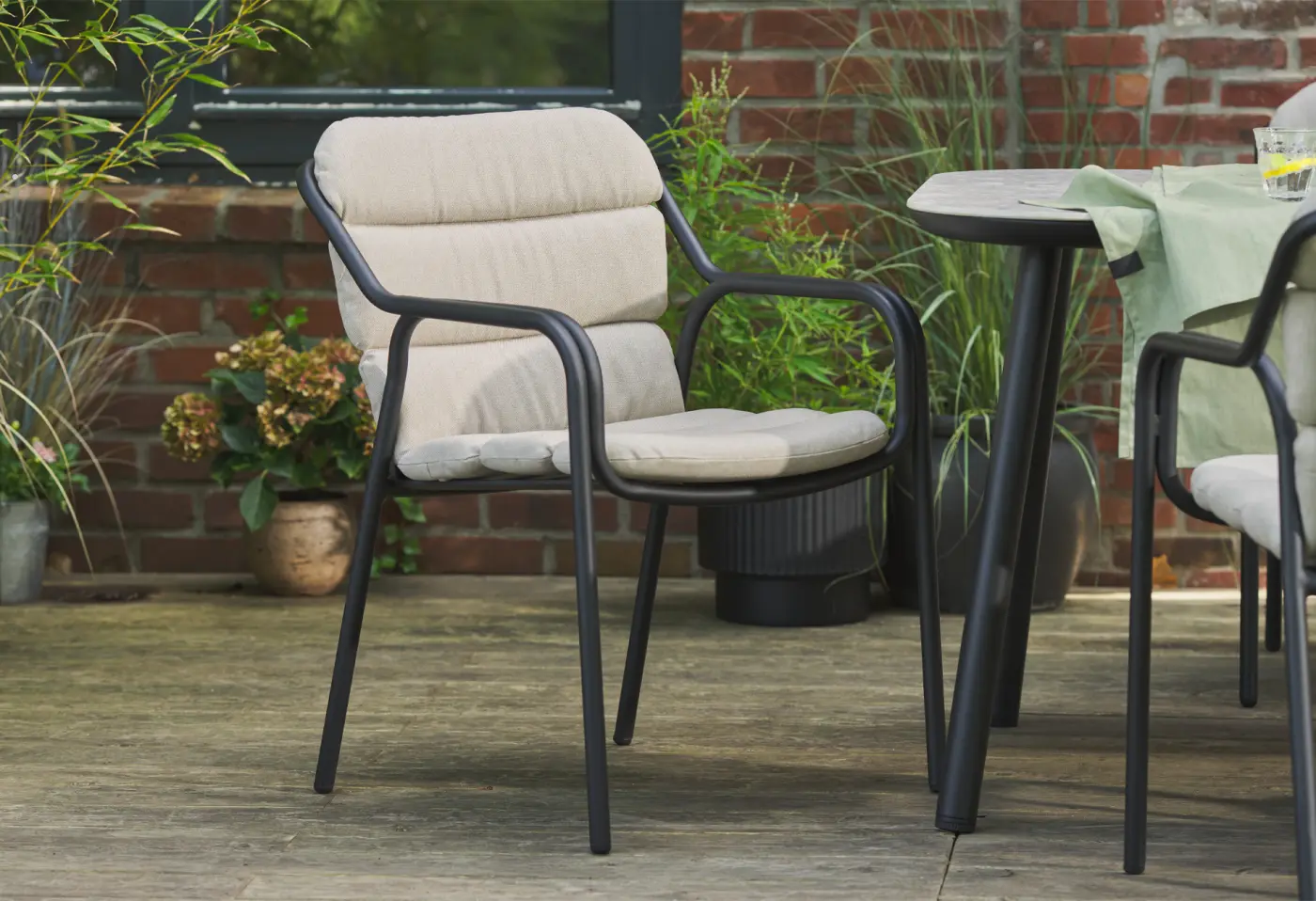 Stuhl Mivo Sand von Schöner Wohnen Sunbrella Wetterfest ca. 61x80x58,5cm