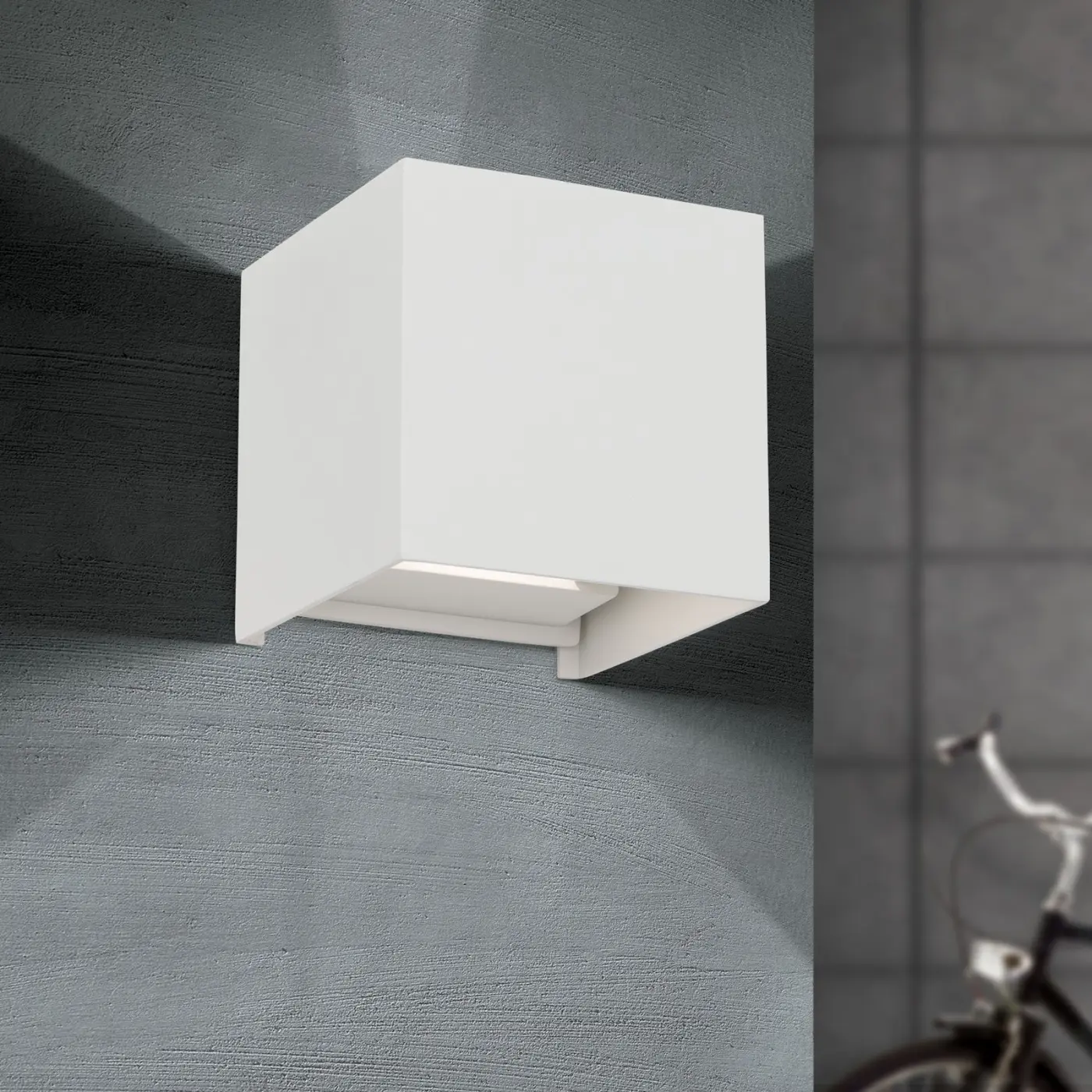 LED-Aussenleuchte 11274.. Weiss Aluminium ca. 10x10x10cm