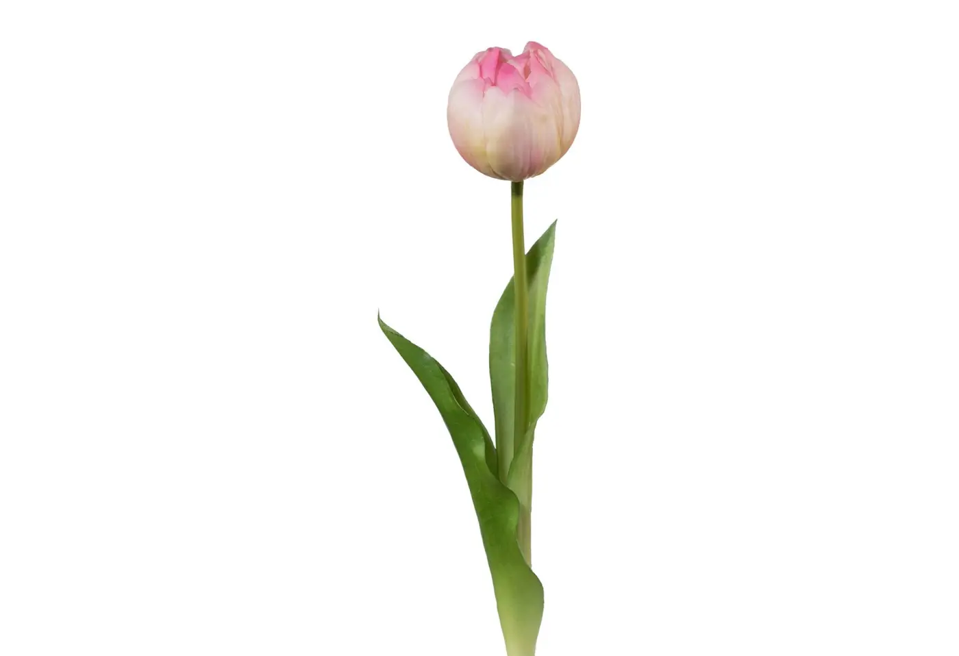 Tulpe gefüllt rosa Rosa Kunststoff ca. 37cm