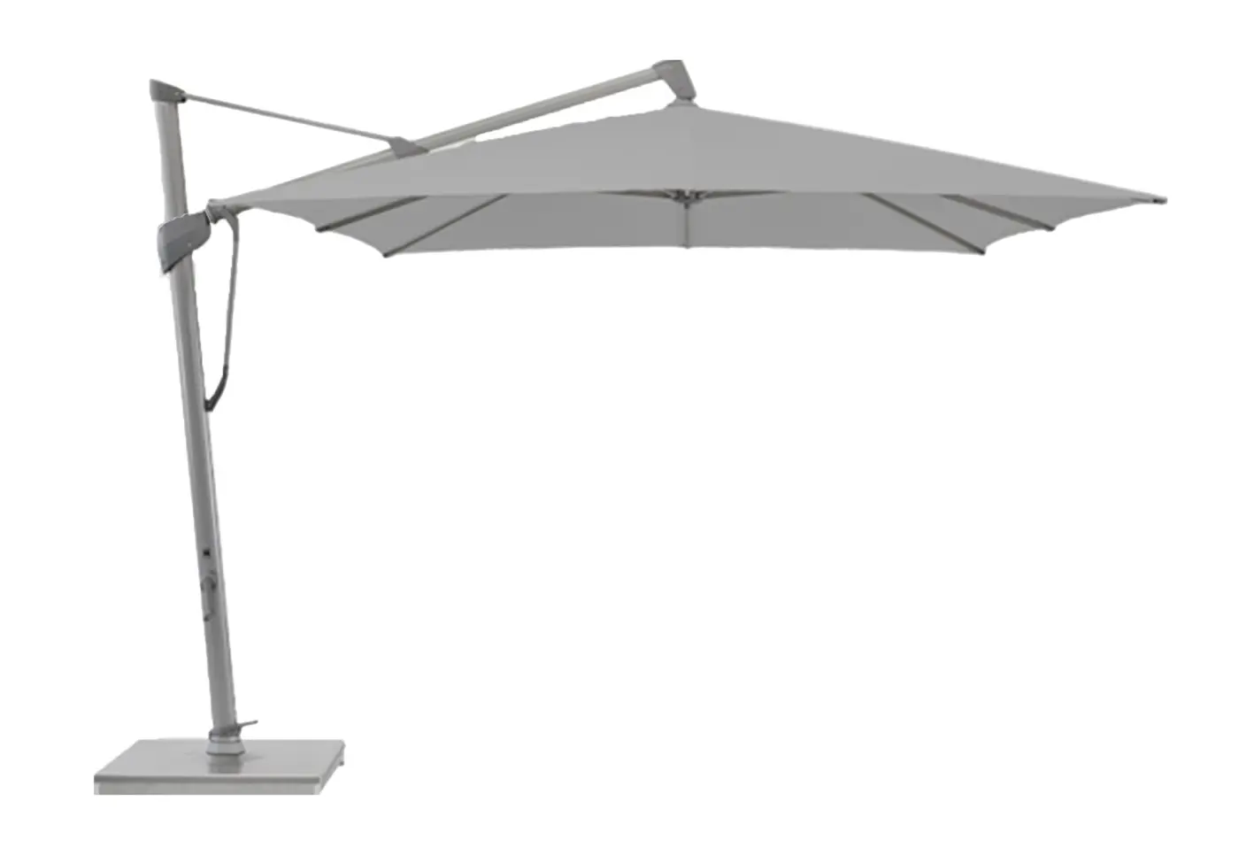Sonnenschirm Sombrano S+ Hellgrau "Straw" von Glatz Stoffqualität 5 ca. 400x300cm