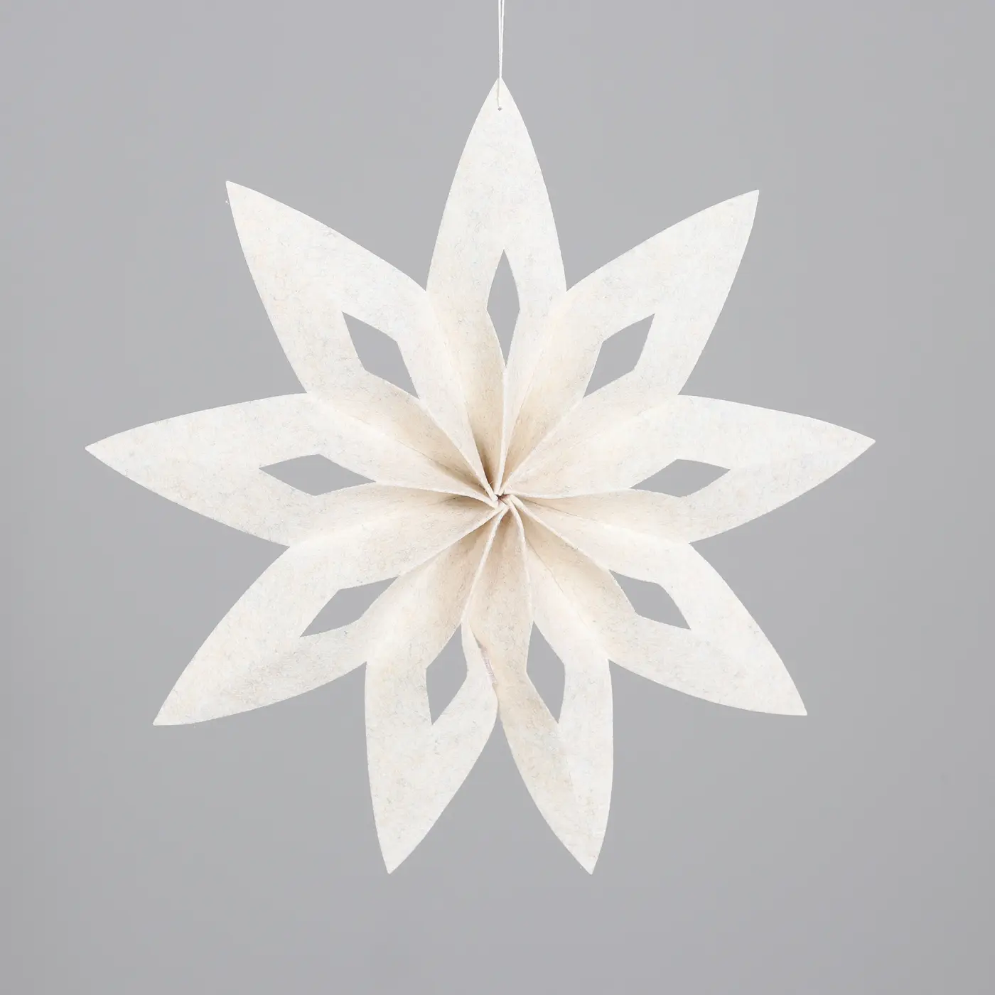 Stern 40cm Hänger, Filz, cream weiss filz ca. 40cm