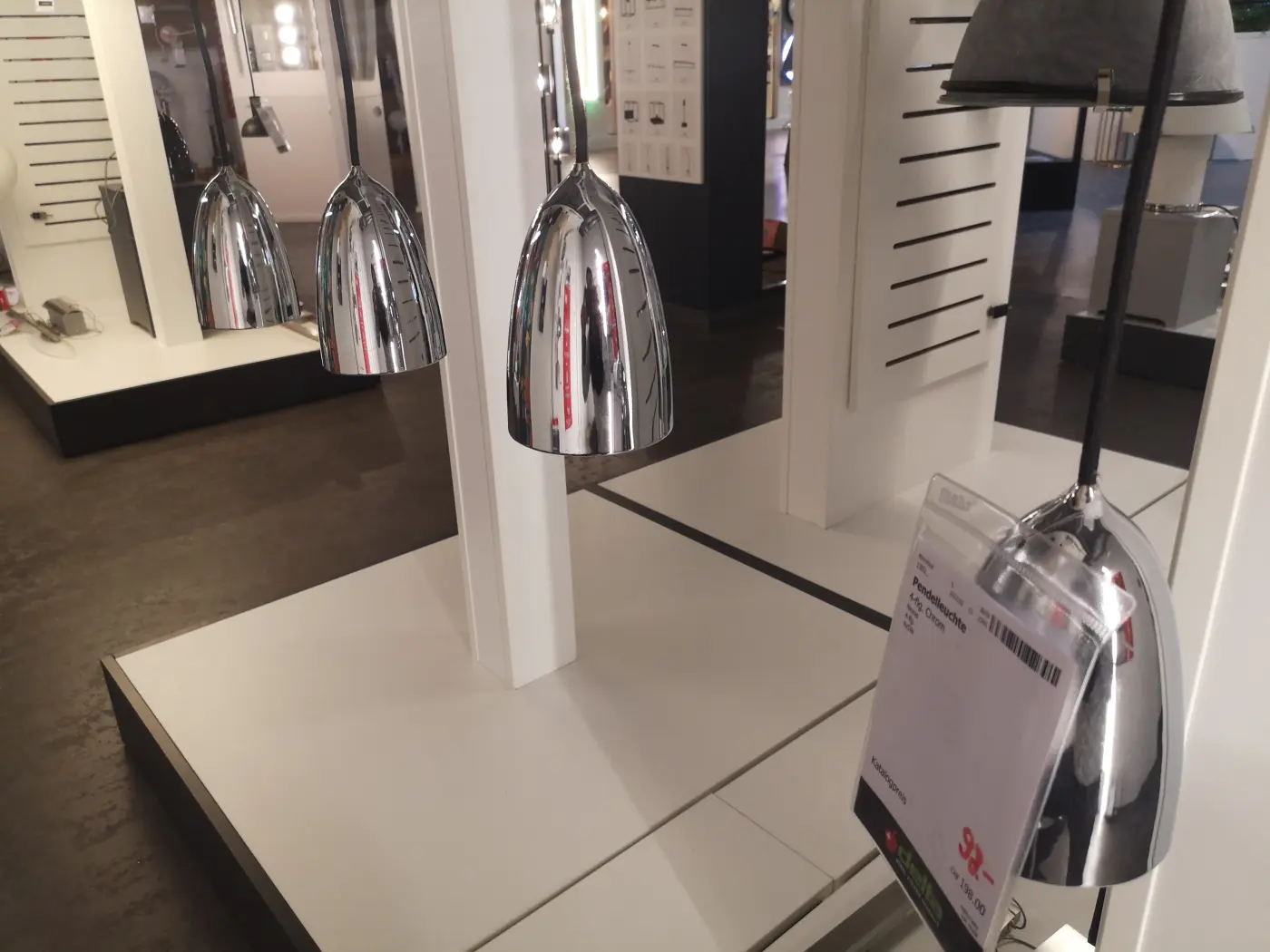 Pendelleuchte 1302.. Chrom Chrom ca. 250x10cm