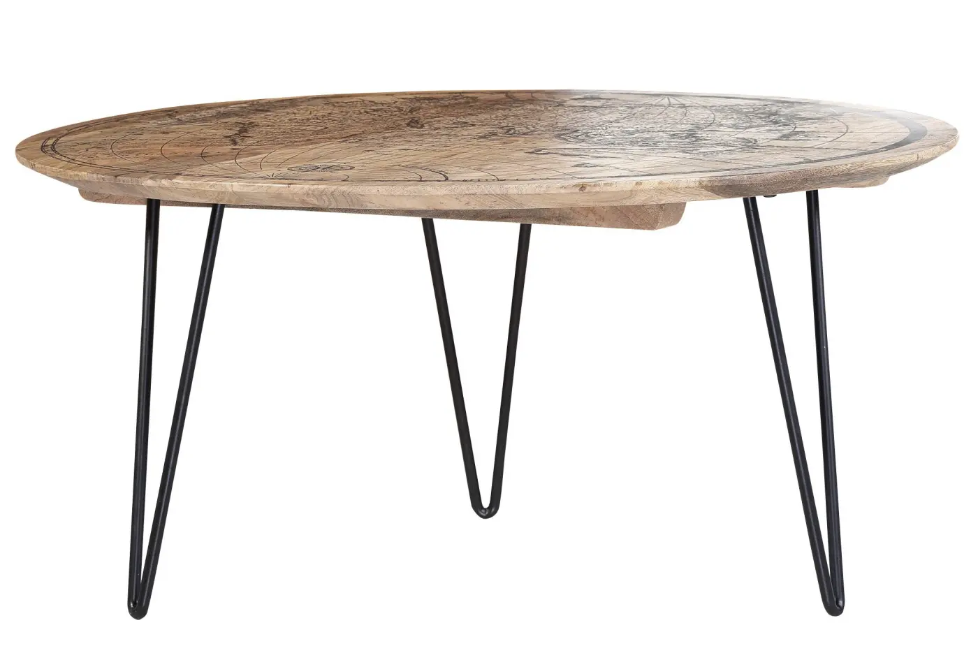 Couchtisch Yvonand Mango massiv natur, gebeizt und lackiert ca. 90x44cm