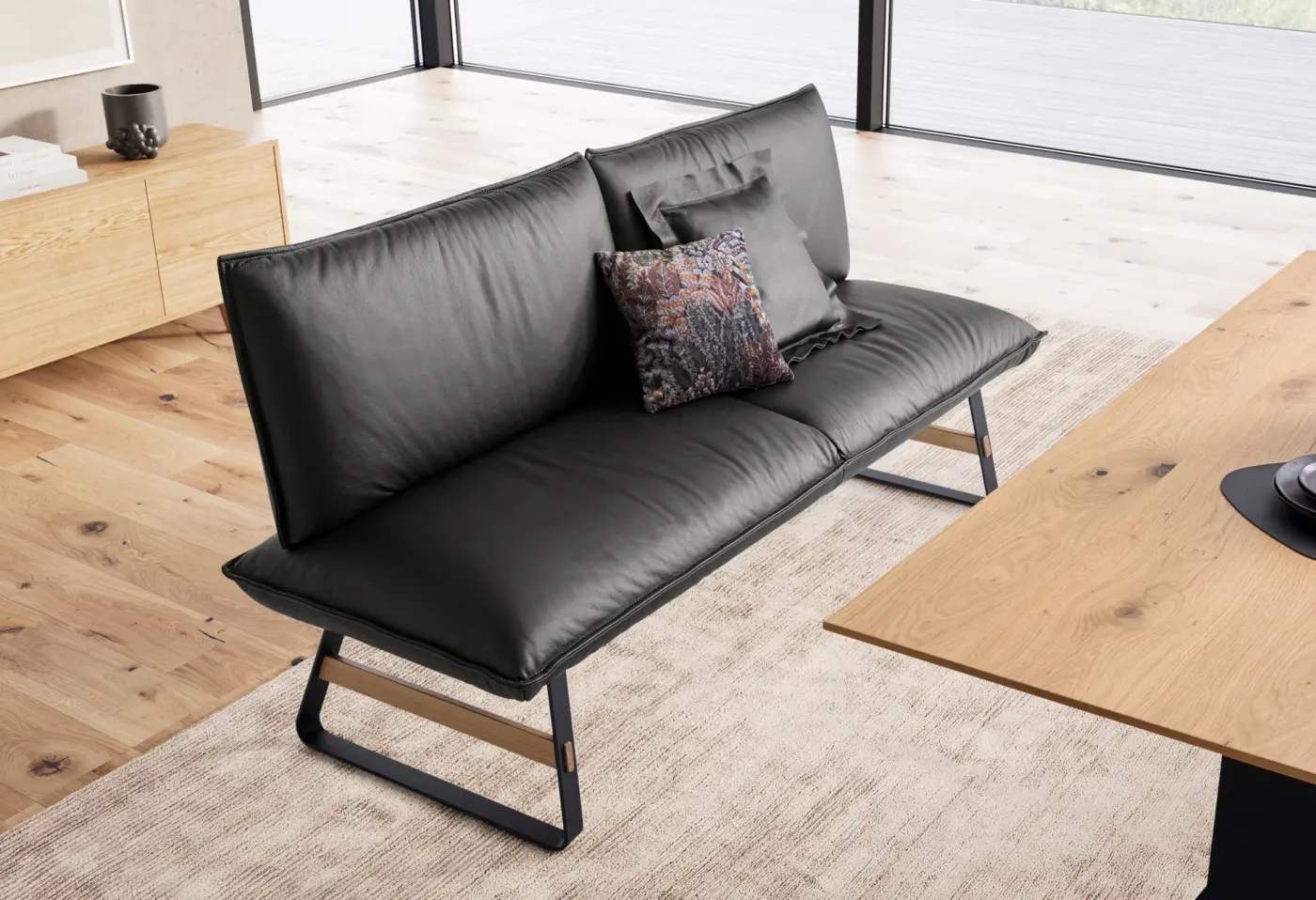 Bank Soul Lava von Koinor Leder ca. 198x98x72cm