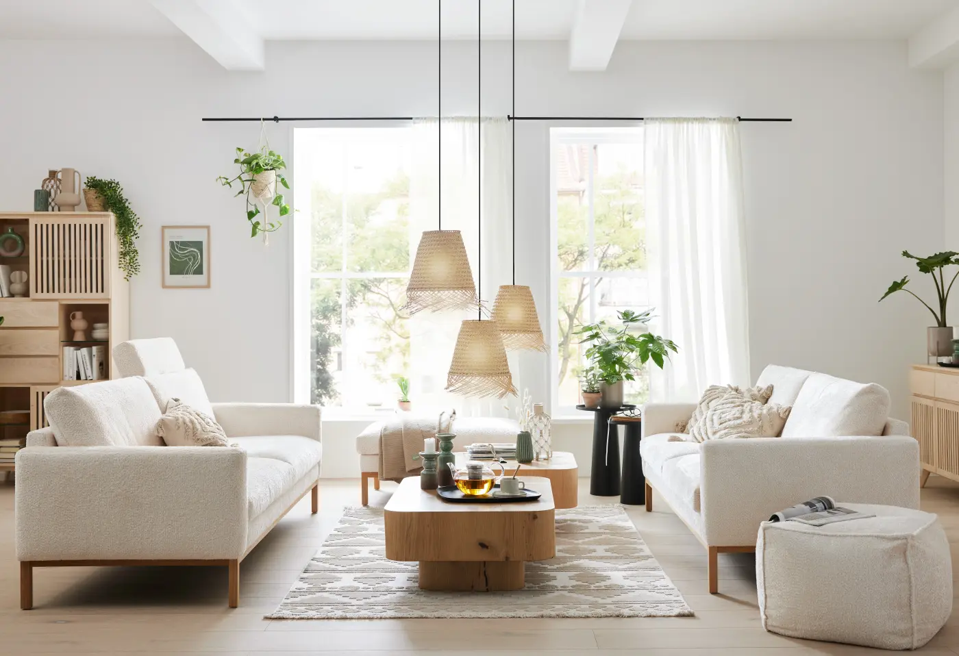 Sofa Roomio No. 4105 von Roomio Stoff Shaun white / PG 8 ca. 208cm