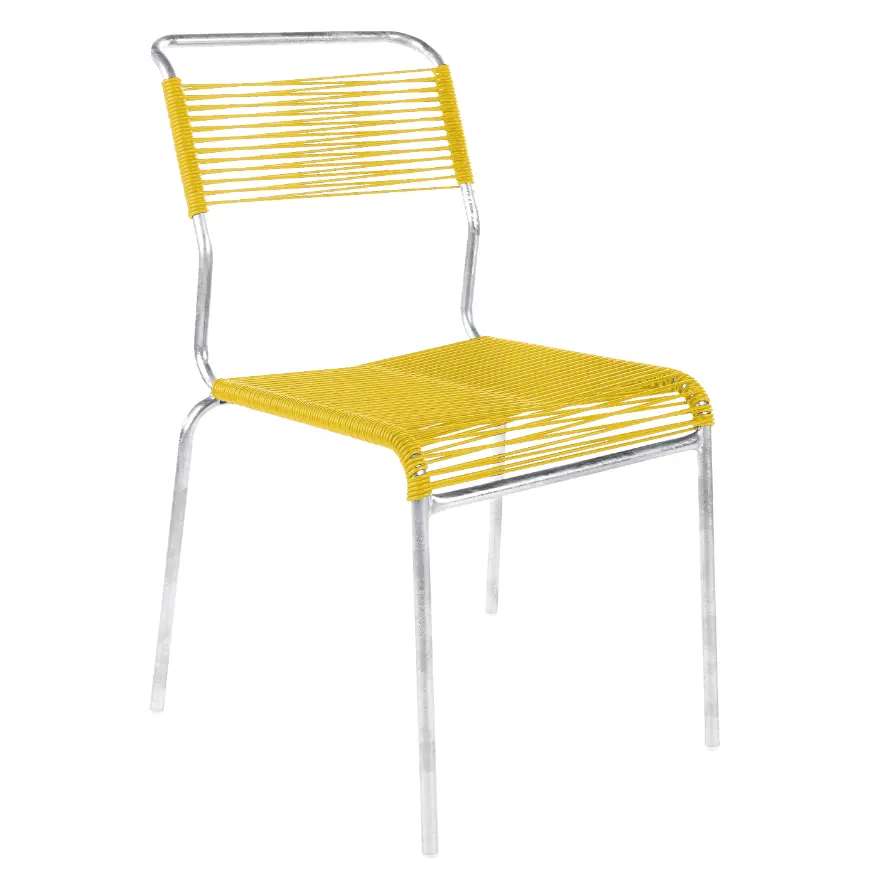 Spaghetti-Stuhl Säntis Gelb von Schaffner Kunststoff ca. 44x85x61cm