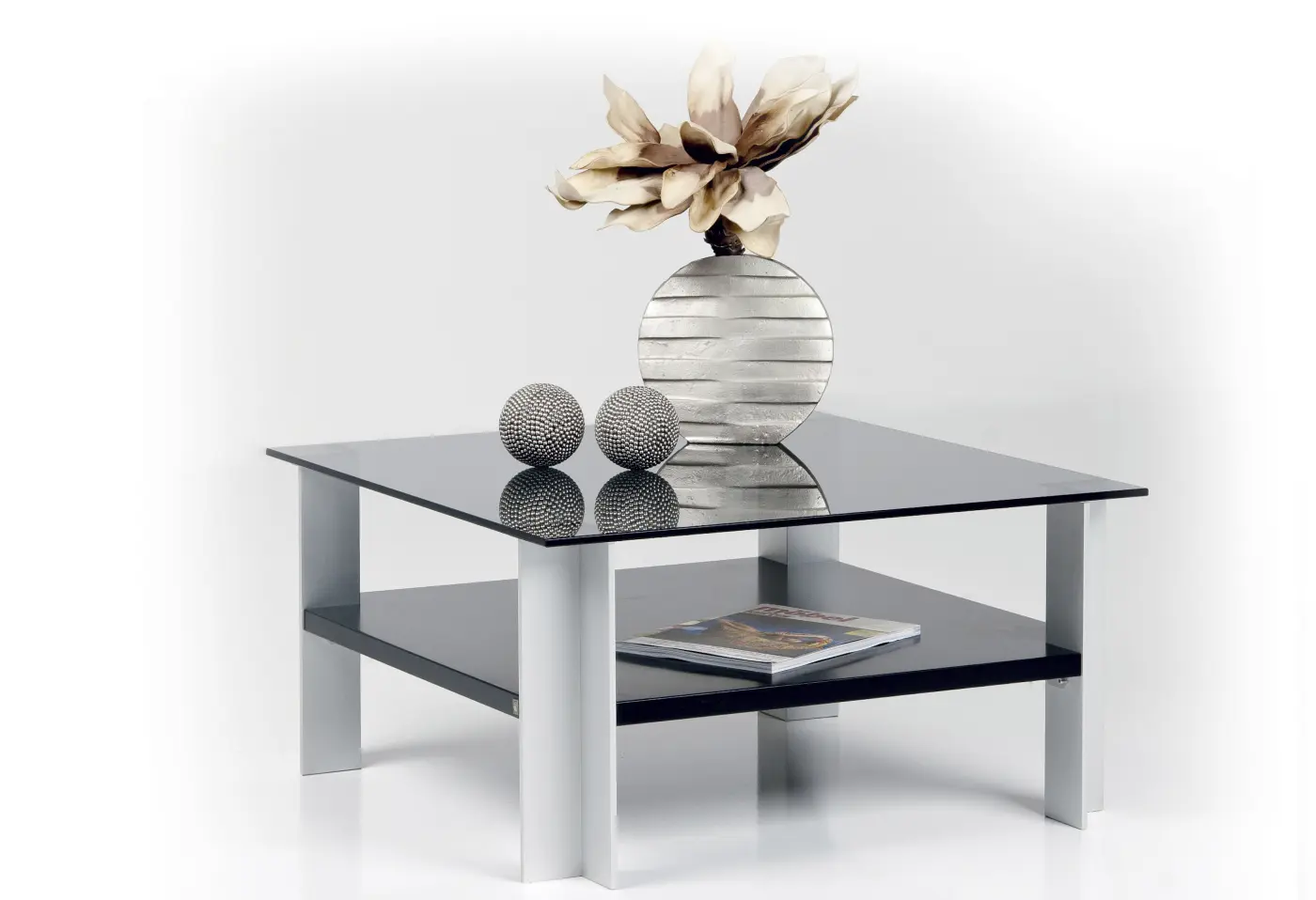 Couchtisch 18262 Dark grey, fango Parasolglas ca. 80x80x41cm