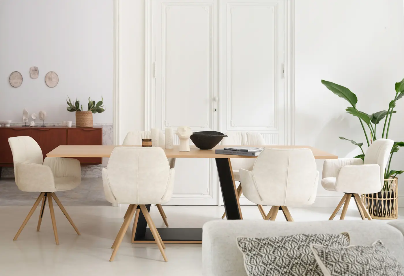 Stuhl 17681.10 Stoff mystic 01 ivory ca. 60x87x58cm 
