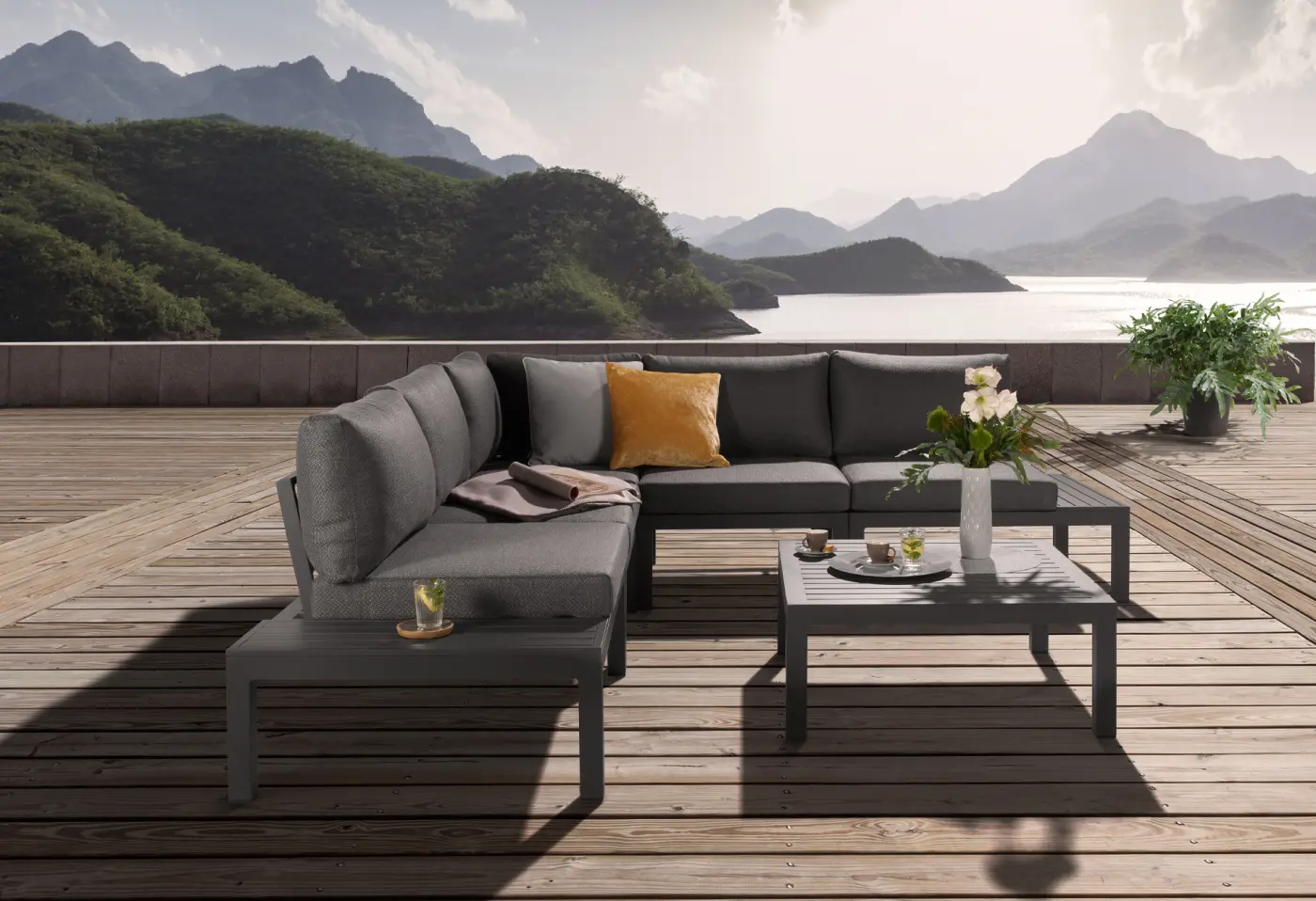 Lounge 24870.. Grau 100 % Polypropylen