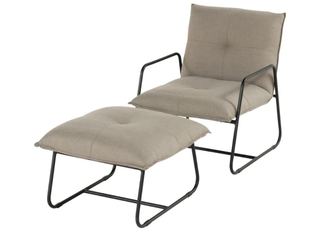 Sessel Fontein Carbon Beige von Schöner Wohnen Allwetterstoff Sunbrella Wetterfest, Atmungsaktiv, Schimmelresistent, Wasserabweisend, Farbbeständig ca. 69x83x80cm