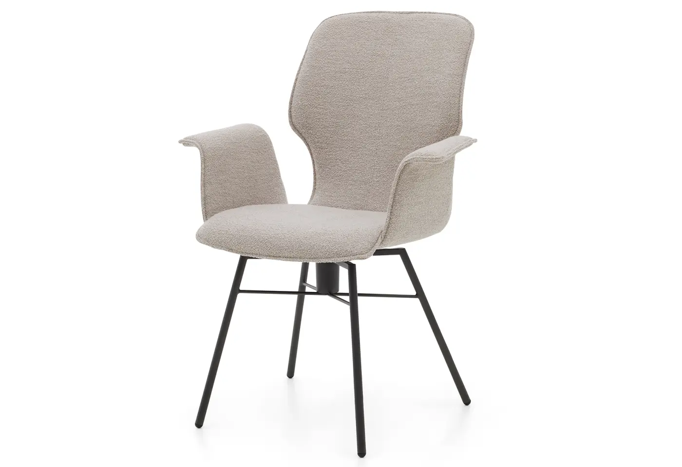 Stuhl Nevio Natural beige von Musterring Stoff Alpine ca. 70x95x63cm