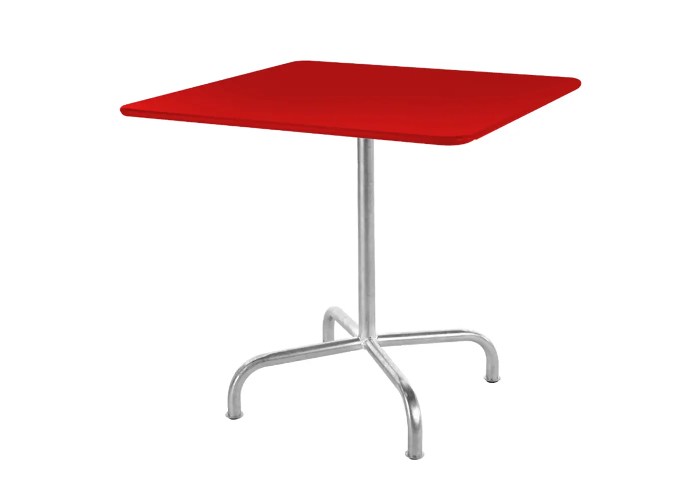 Metalltisch Rigi Rot von Schaffner ca. 90x90cm