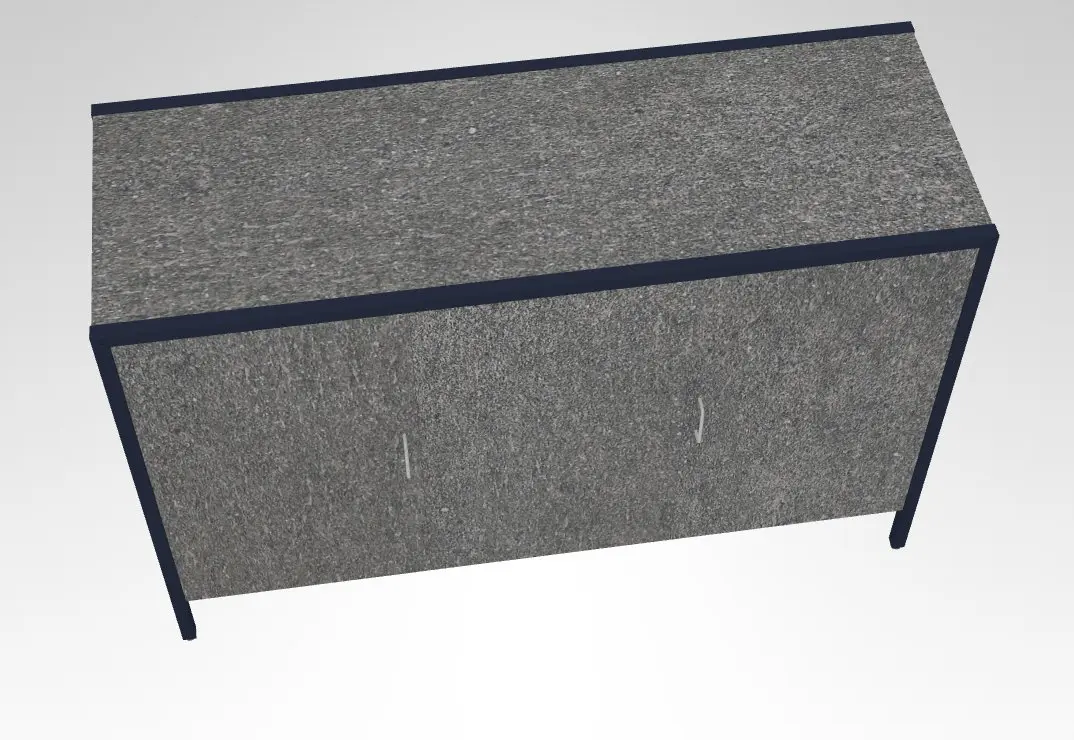 Sideboard Z160 Basalt von Zumsteg Keramik ca. 140x92x50cm