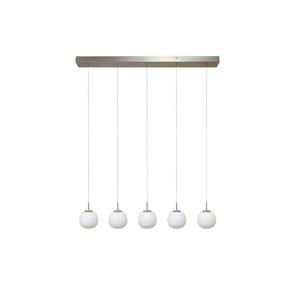 LED-Hängeleuchte 20654.. Nickel matt Metall, Glas ca. 95cm
