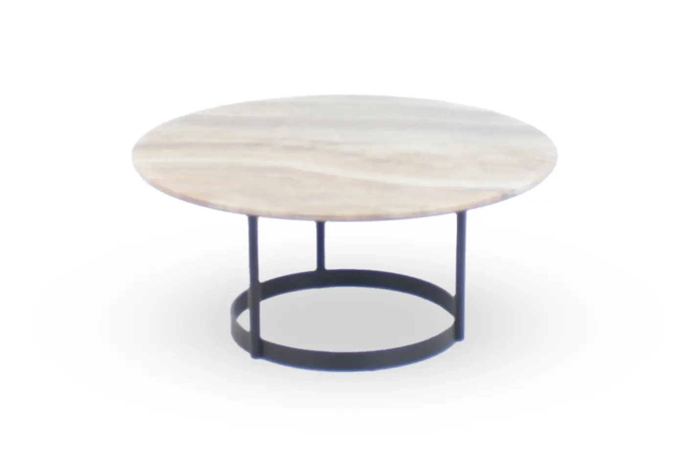 Couchtisch Sposa Marmoroptik girgio, matt schwarz von Jori Tischplatte aus bedrucktem Glas, Untergestell lackiert pulverbesch. ca. 80x35cm