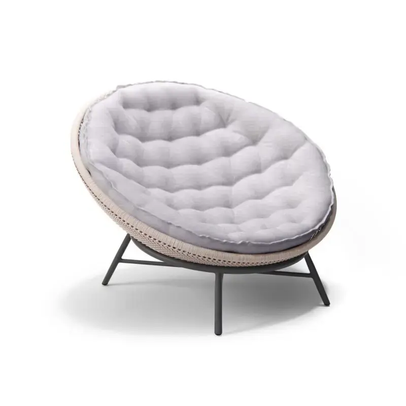 Loungsessel 23321.. Southend light grey 100 % Polypropylen Geflecht Band - Rope ca. 109x95x107cm