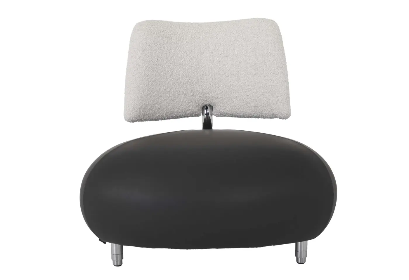 Sessel Pallone von Leolux Sitz 51839 Senso 3906 Ombra, Rücken 33601 Robou White