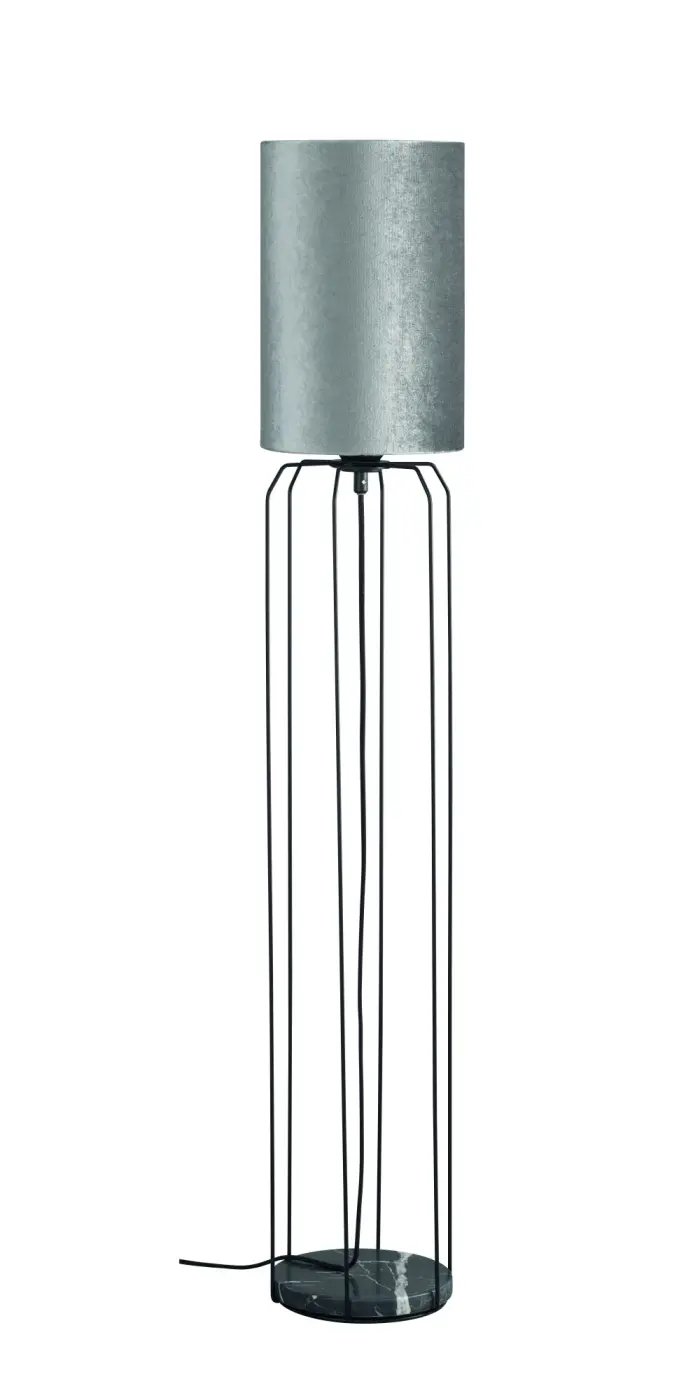 Stehleuchte 840239 Schwarz, Silber von Schöner Wohnen Metall, Stoff ca. 20x114cm