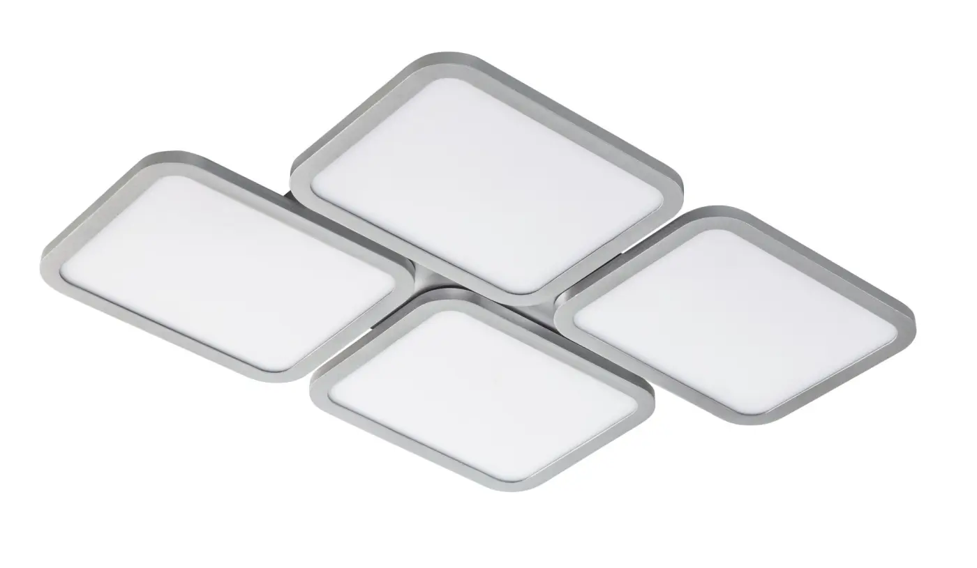 LED Deckenleuchte 14977.. Silber matt Aluminium, Kunststoff ca. 51x70cm