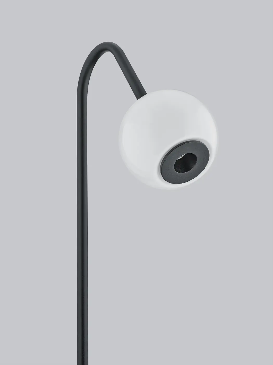 LED-Stehleuchte Bono Weiss, Schwarz von Helestra Aluminium, Opalglas ca. 34x141cm