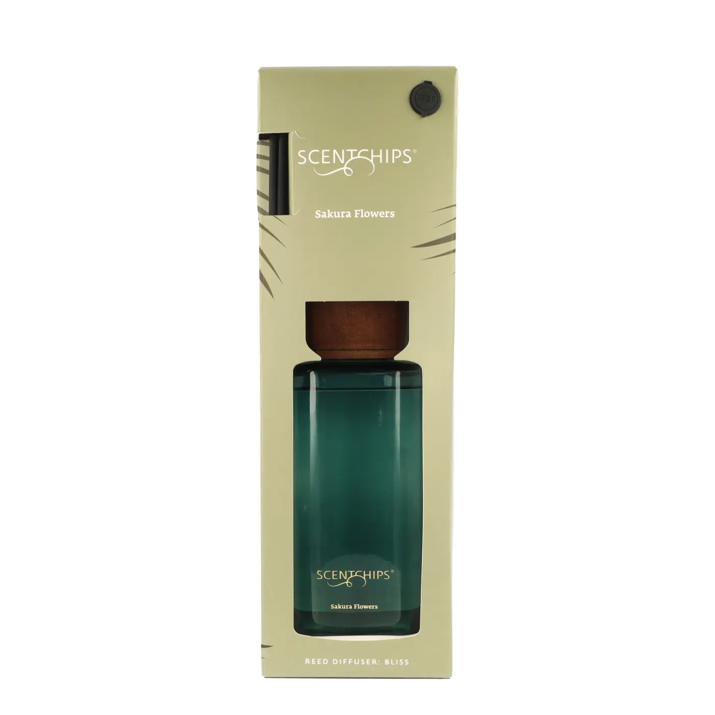 Diffuser 500ml Sakura Flowers Glas, Rattanstäbchen, Duftöl