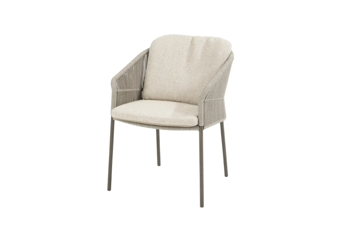 Stuhl Florence Hellgrau von 4 Seasons 	100 % Polypropylen 	Rope ca. 61x80x65cm