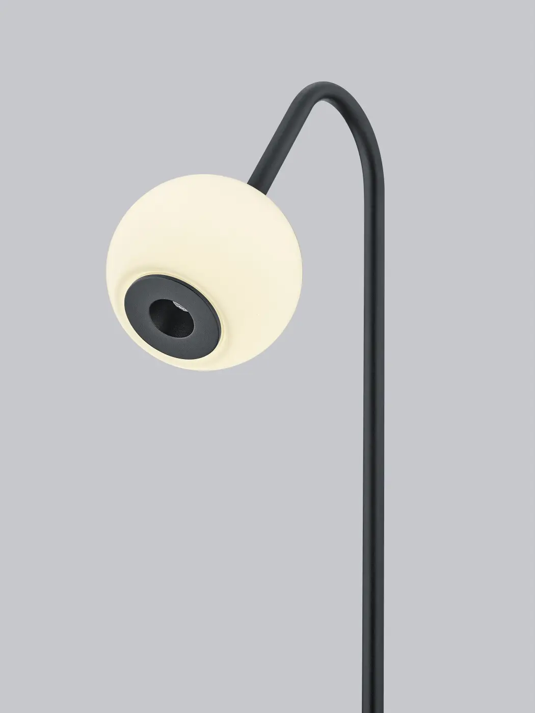 LED-Stehleuchte Bono Weiss, Schwarz von Helestra Aluminium, Opalglas ca. 34x141cm