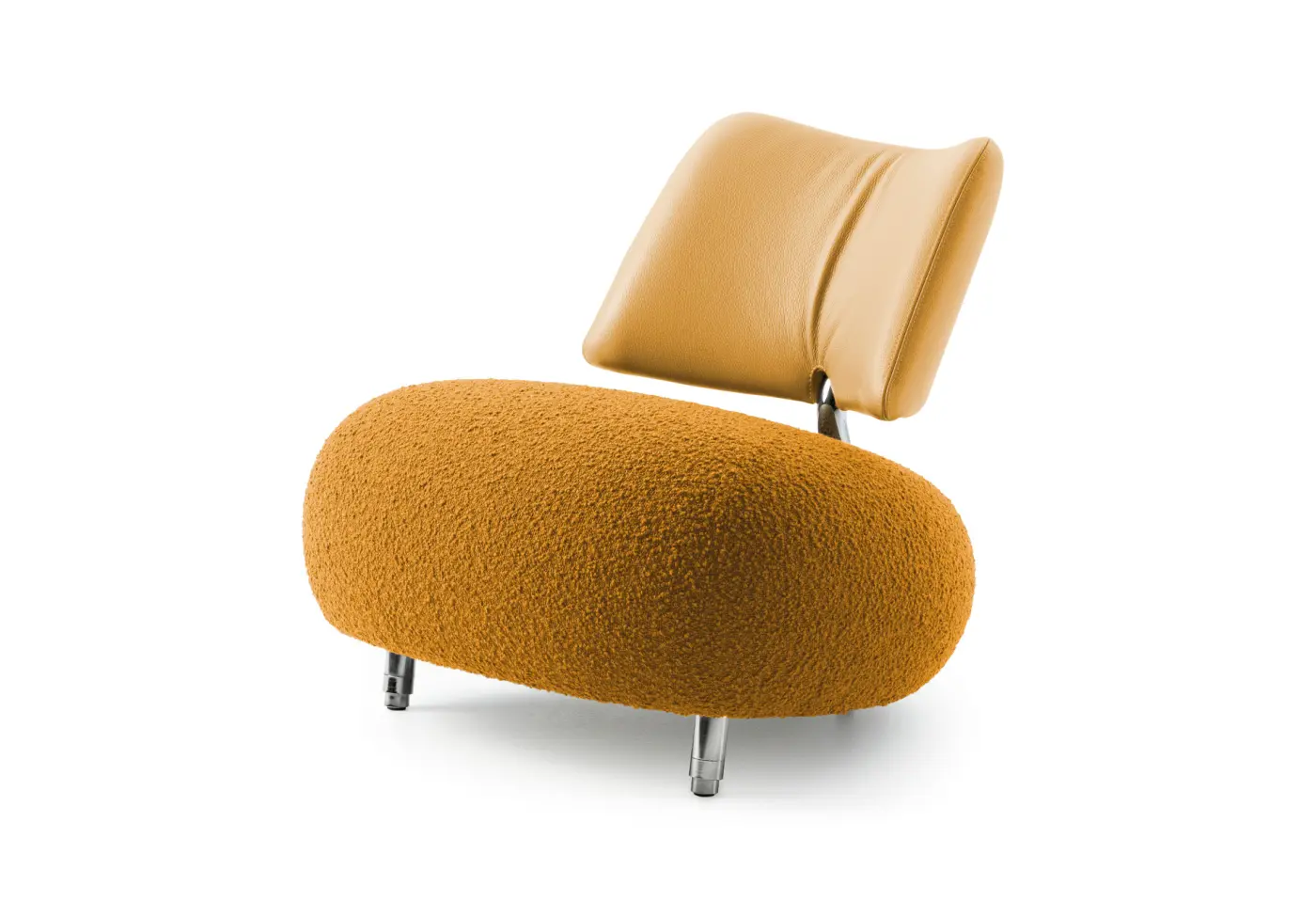 Sessel Pallone von Leolux Sitz 33622 Robou 22 Amber, Rücken 51881 Senso 8100 Amber